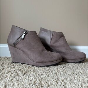 CL by Chinese Laundry Brown Wedge Ankle Boots